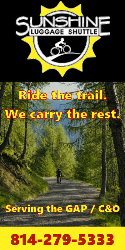 Sunshine Luggage Shuttle - serving the GAP and C&O Trails
